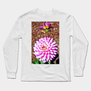 Pink Dahlia Long Sleeve T-Shirt